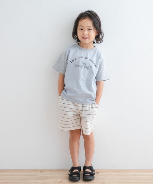 URBAN RESEARCH DOORS（アーバンリサーチドアーズ）の「『WEB/一部店舗限定サイズ』配色ロゴTシャツ(KIDS)（Tシャツ/カットソー・キッズ・アイボリー/ブルー・105/120/135/150）」の15枚目の写真