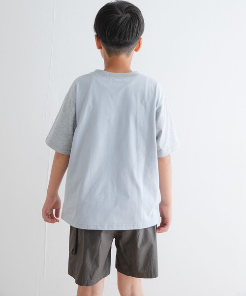 URBAN RESEARCH DOORS（アーバンリサーチドアーズ）の「『WEB/一部店舗限定サイズ』配色ロゴTシャツ(KIDS)（Tシャツ/カットソー・キッズ・アイボリー/ブルー・105/120/135/150）」の18枚目の写真