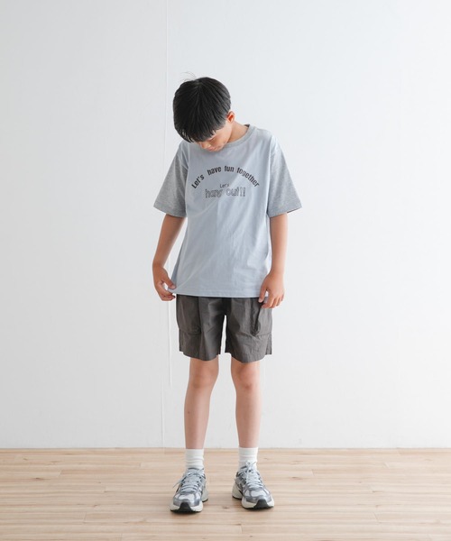 URBAN RESEARCH DOORS（アーバンリサーチドアーズ）の「『WEB/一部店舗限定サイズ』配色ロゴTシャツ(KIDS)（Tシャツ/カットソー・キッズ・アイボリー/ブルー・105/120/135/150）」の21枚目の写真