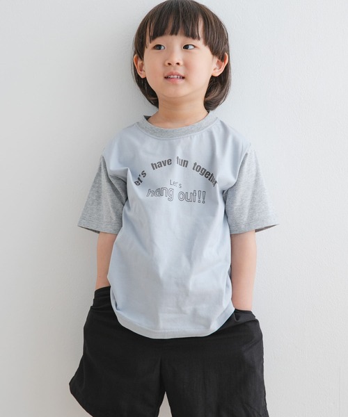 URBAN RESEARCH DOORS（アーバンリサーチドアーズ）の「『WEB/一部店舗限定サイズ』配色ロゴTシャツ(KIDS)（Tシャツ/カットソー・キッズ・アイボリー/ブルー・105/120/135/150）」の22枚目の写真