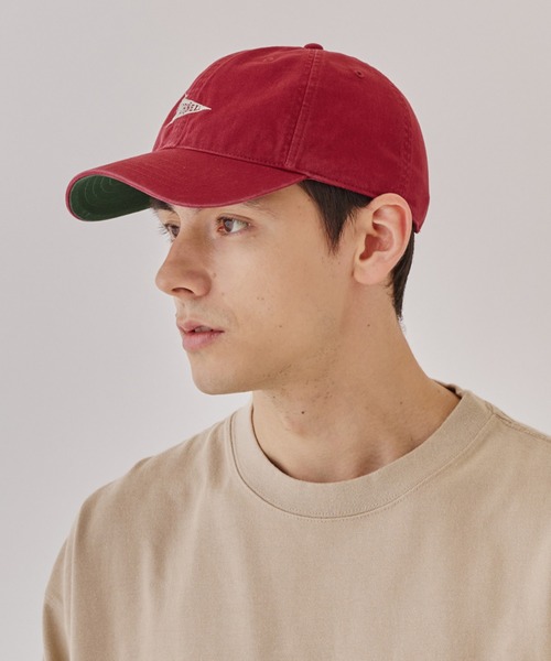 CASTANO（カスターノ）の「CASTANO/カスターノ キャップ CORNELL UNV TWILL WASHED CAP 252135001（キャップ・メンズ・ライトグレー/レッド・FREE）」の8枚目の写真