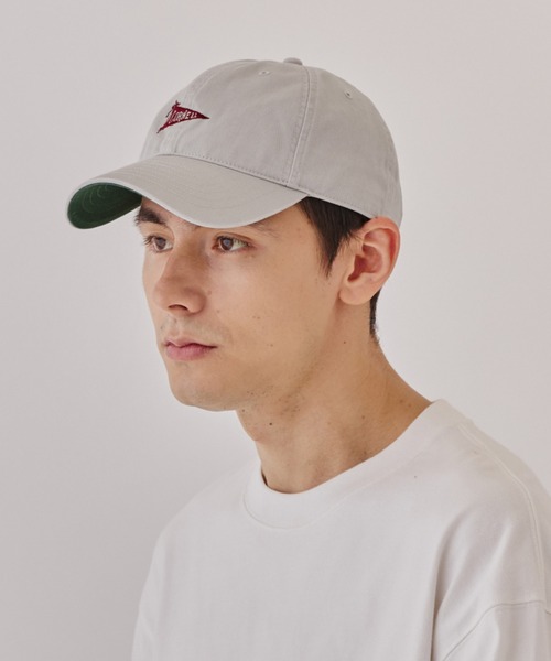CASTANO（カスターノ）の「CASTANO/カスターノ キャップ CORNELL UNV TWILL WASHED CAP 252135001（キャップ・メンズ・ライトグレー/レッド・FREE）」の4枚目の写真