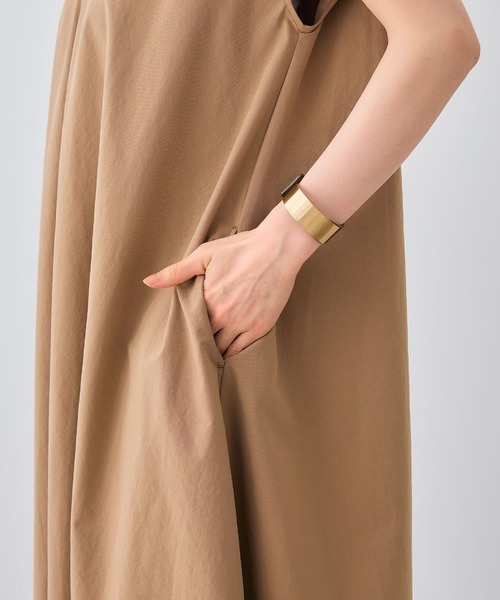 CROSS FUNCTION（クロスファンクション）の「《UV/吸水速乾》エブ楽 Vネックフレンチスリーブワンピース【CROSS FUNCTION/クロスファンクション】（ワンピース・レディース・ブラック/ベージュ・L/M）」の18枚目の写真