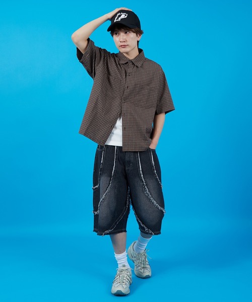 improves(インプローブス)の「バイアス&トライバル 5ポケット ショーツ(その他パンツ・メンズ・ブラック/ネイビー系/ネイビー/ブラック系・MEDIUM/LARGE)」の8枚目の写真