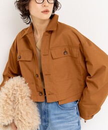 キャメル」に該当するブルゾン（コットン）ファッション通販