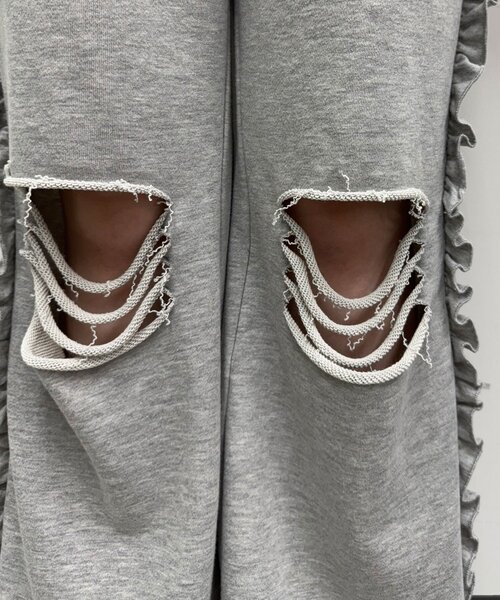 CIAOPANIC(チャオパニック)の「サイドフリルダメージスウェットパンツ(その他パンツ・レディース・ライトグレー/チャコールグレー/ネイビー/グレー・1/0)」の19枚目の写真