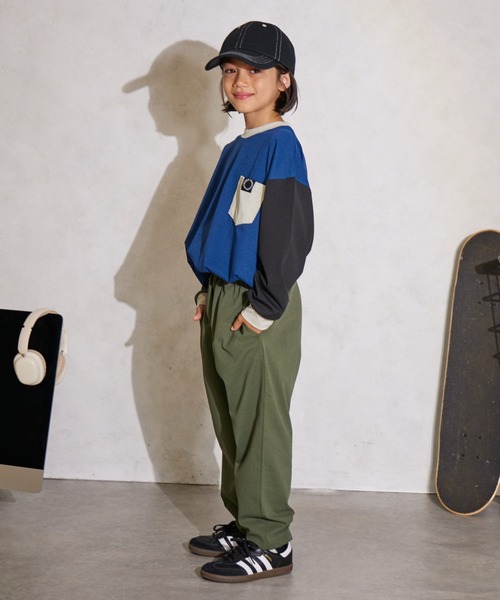 PAIRMANON STREET（ペアマノンストリート）の「マルチファンクション 吸水速乾 ジョガー テーパード パンツ【PAIRMANON STREET】（その他パンツ・キッズ・ブラック系その他/ベージュ/グリーン系その他/ネイビー/オフホワイト/チャコールグレー/ホワイト系その他/グリーン/グレー系その他/ブラック/カーキ・100/110/120/130/140/150/160）」の21枚目の写真