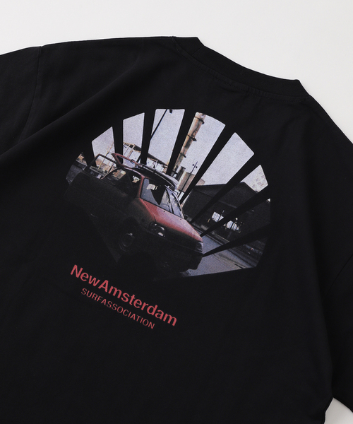 JOURNAL STANDARD relume（ジャーナルスタンダード　レリューム）の「NEW AMSTERDAM SURF ASSOCIATION ROAD TRIP TEE CAR 2501174001（Tシャツ/カットソー・メンズ・ブラック・MEDIUM/LARGE）」の5枚目の写真