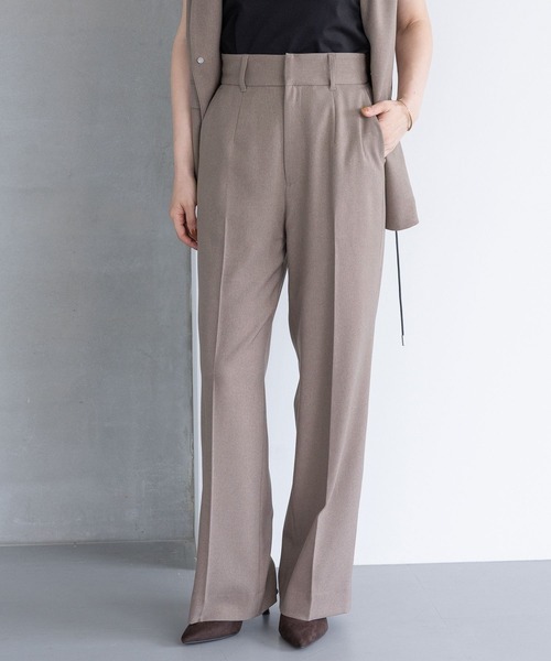 A part by（アパートバイ）の「【セットアップ対応】Ｗライクストレートパンツ（スラックス・レディース・ブラウン系その他/ネイビー/グレー系その他4・MEDIUM/SMALL）」の8枚目の写真