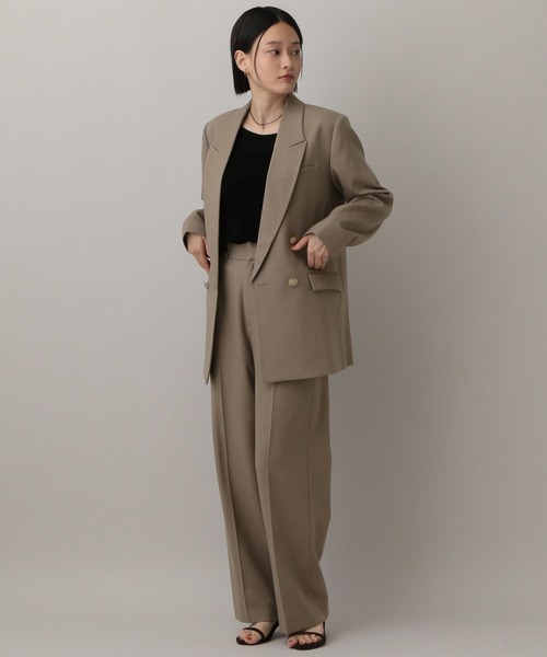 A part by（アパートバイ）の「【セットアップ対応】Ｗライクストレートパンツ（スラックス・レディース・ブラウン系その他/ネイビー/グレー系その他4・MEDIUM/SMALL）」の9枚目の写真