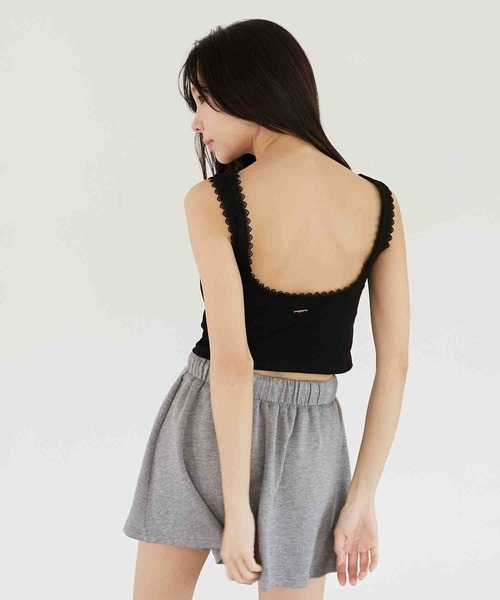 Luan(ルアン)の「【Luan】【FLIGHT COLLECTION】LACE TANK TOP/レースタンクトップ(タンクトップ・レディース・ブラック/ホワイト・0/1)」の13枚目の写真