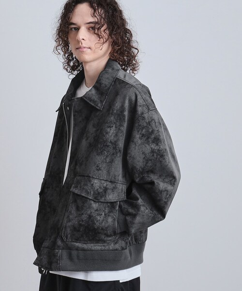 tk.TAKEO KIKUCHI（ティーケータケオキクチ）の「A－2シンセティックレザーブルゾン（ブルゾン・メンズ・ブラック/ダークブラウン系/ブラック系・01/02/03/04）」の12枚目の写真