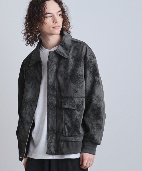 tk.TAKEO KIKUCHI（ティーケータケオキクチ）の「A－2シンセティックレザーブルゾン（ブルゾン・メンズ・ブラック/ダークブラウン系/ブラック系・01/02/03/04）」の3枚目の写真