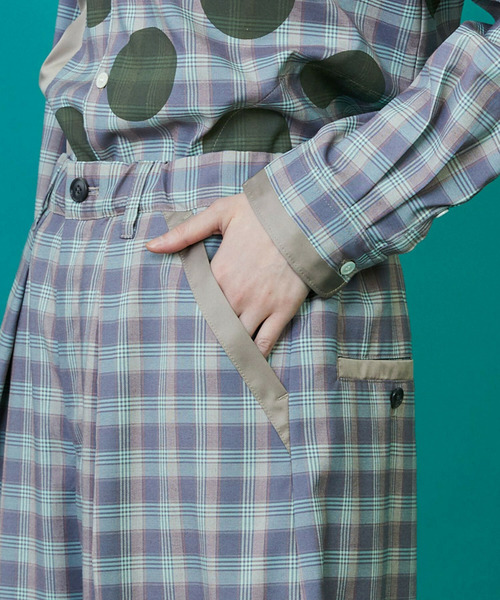 FRAPBOIS(フラボア)の「チェックオンドット パンツ(その他パンツ・レディース・ブラック系その他/ブルー系その他・1/0)」の5枚目の写真