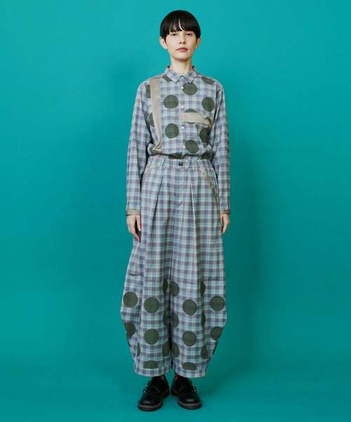 FRAPBOIS(フラボア)の「チェックオンドット パンツ(その他パンツ・レディース・ブラック系その他/ブルー系その他・1/0)」の8枚目の写真