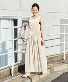 追加》ギャザー キャミソールドレス（ワンピース）｜EDIT. FOR