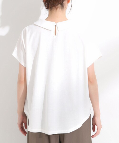 SHOO・LA・RUE（シューラルー）の「【S-LL】こだわりの襟バランスが大人かわいい ボックスシルエットトップス（Tシャツ/カットソー・レディース・ブラック/アイボリー・04/03/02/01）」の10枚目の写真