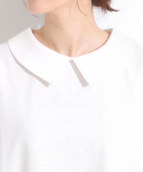 SHOO・LA・RUE（シューラルー）の「【S-LL】こだわりの襟バランスが大人かわいい ボックスシルエットトップス（Tシャツ/カットソー・レディース・ブラック/アイボリー・04/03/02/01）」の11枚目の写真