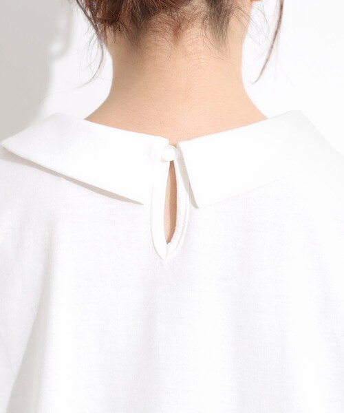 SHOO・LA・RUE（シューラルー）の「【S-LL】こだわりの襟バランスが大人かわいい ボックスシルエットトップス（Tシャツ/カットソー・レディース・ブラック/アイボリー・04/03/02/01）」の12枚目の写真