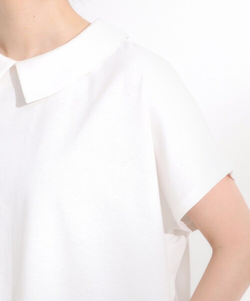 SHOO・LA・RUE（シューラルー）の「【S-LL】こだわりの襟バランスが大人かわいい ボックスシルエットトップス（Tシャツ/カットソー・レディース・ブラック/アイボリー・04/03/02/01）」の13枚目の写真