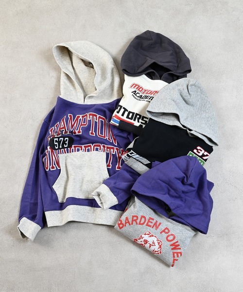 Life Support Products（ライフサポートプロダクツ）の「レイヤープリントパーカー（パーカー・キッズ・パープル/ホワイト系その他/ブラック/杢グレー・80/90/95/100/110/120/130/140/150）」の5枚目の写真