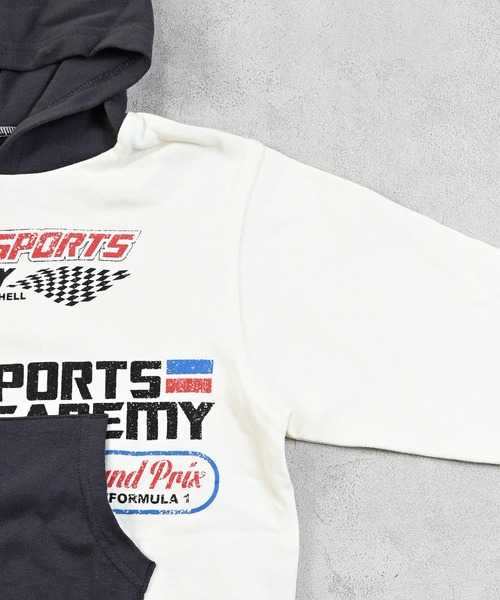 Life Support Products（ライフサポートプロダクツ）の「レイヤープリントパーカー（パーカー・キッズ・パープル/ホワイト系その他/ブラック/杢グレー・80/90/95/100/110/120/130/140/150）」の13枚目の写真