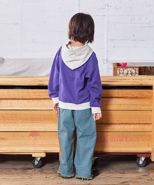 Life Support Products（ライフサポートプロダクツ）の「レイヤープリントパーカー（パーカー・キッズ・パープル/ホワイト系その他/ブラック/杢グレー・80/90/95/100/110/120/130/140/150）」の10枚目の写真