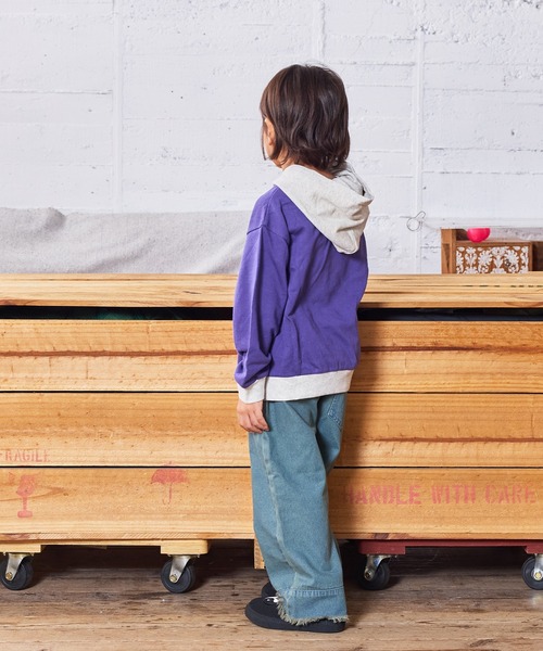 Life Support Products（ライフサポートプロダクツ）の「レイヤープリントパーカー（パーカー・キッズ・パープル/ホワイト系その他/ブラック/杢グレー・80/90/95/100/110/120/130/140/150）」の11枚目の写真