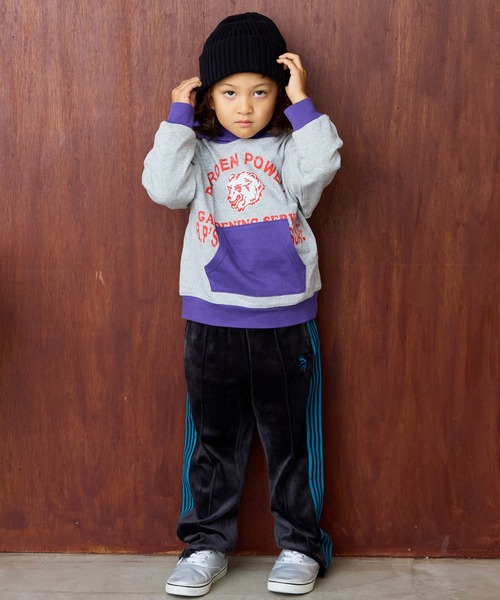 Life Support Products（ライフサポートプロダクツ）の「レイヤープリントパーカー（パーカー・キッズ・パープル/ホワイト系その他/ブラック/杢グレー・80/90/95/100/110/120/130/140/150）」の21枚目の写真