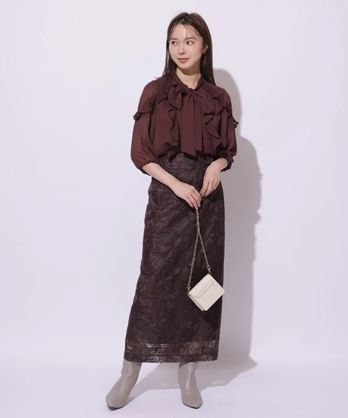 スカート Mystrada ビオラ刺繍スカート（スカート）｜Mystrada（マイストラーダ）の
