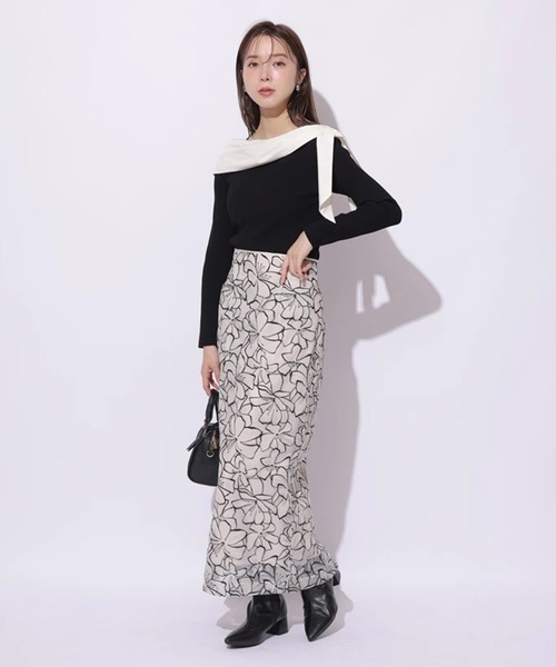 Mystrada（マイストラーダ）の「ビオラ刺繍スカート（スカート）」 - WEAR