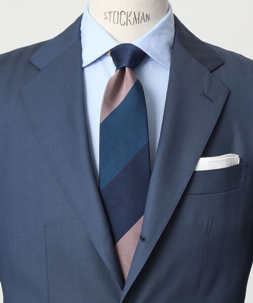 green label relaxing(グリーンレーベルリラクシング)の「GLR ジャパン タンゴ 8.0cm ストライプ1 ネクタイ(ネクタイ・メンズ・パープル/ネイビー・FREE)」の1枚目の写真