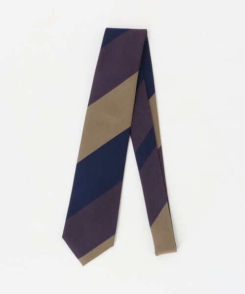 green label relaxing(グリーンレーベルリラクシング)の「GLR ジャパン タンゴ 8.0cm ストライプ1 ネクタイ(ネクタイ・メンズ・パープル/ネイビー・FREE)」の3枚目の写真