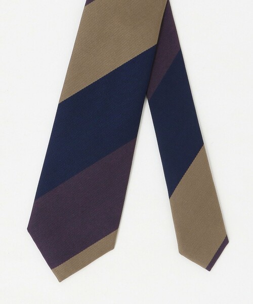 green label relaxing(グリーンレーベルリラクシング)の「GLR ジャパン タンゴ 8.0cm ストライプ1 ネクタイ(ネクタイ・メンズ・パープル/ネイビー・FREE)」の4枚目の写真