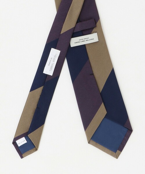 green label relaxing(グリーンレーベルリラクシング)の「GLR ジャパン タンゴ 8.0cm ストライプ1 ネクタイ(ネクタイ・メンズ・パープル/ネイビー・FREE)」の5枚目の写真