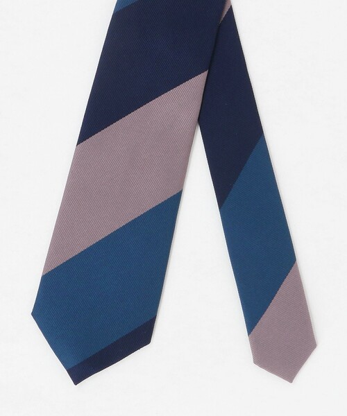 green label relaxing(グリーンレーベルリラクシング)の「GLR ジャパン タンゴ 8.0cm ストライプ1 ネクタイ(ネクタイ・メンズ・パープル/ネイビー・FREE)」の7枚目の写真