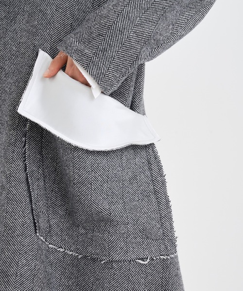 sulvam(サルバム)の「【sulvam / サルバム】WW-C01-400 COAT(チェスターコート・メンズ・ホワイト/ブラック・S/M/L)」の15枚目の写真
