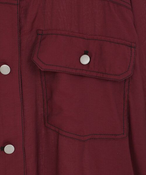 ELENCARE DUE（エレンカーレデュエ）の「・ELENCARE DUE カラーステッチシアーGジャンⅡ（テーラードジャケット・レディース・ボルドー/ブラック/オフホワイト/チャコールグレー・FREE）」の9枚目の写真