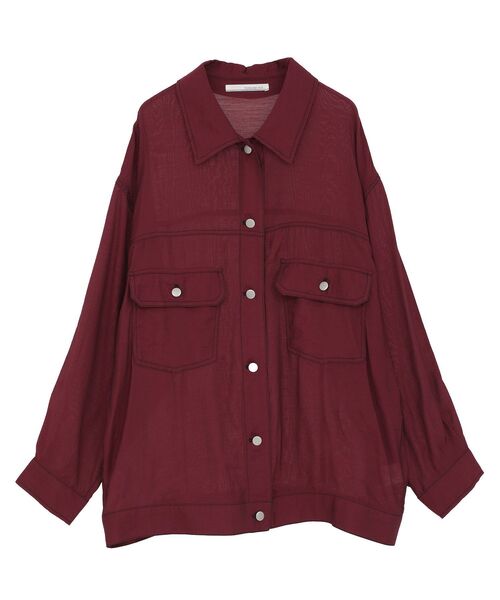 ELENCARE DUE（エレンカーレデュエ）の「・ELENCARE DUE カラーステッチシアーGジャンⅡ（テーラードジャケット・レディース・ボルドー/ブラック/オフホワイト/チャコールグレー・FREE）」の15枚目の写真