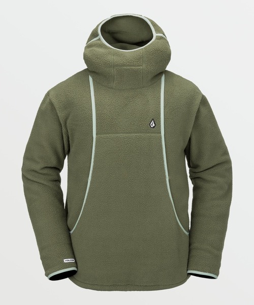 VOLCOM（ボルコム）の「【VOLCOM/ボルコム】 Mens Untethered Balaclava /アイコンワンポイントプルオーバーシェルパフリーストップス（スウェット・メンズ・オリーブ・LARGE）」の3枚目の写真