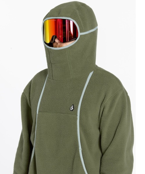VOLCOM（ボルコム）の「【VOLCOM/ボルコム】 Mens Untethered Balaclava /アイコンワンポイントプルオーバーシェルパフリーストップス（スウェット・メンズ・オリーブ・LARGE）」の6枚目の写真
