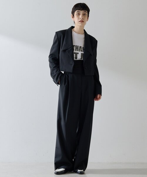 Whim Gazette（ウィムガゼット）の「カマーベルトタックパンツ（その他パンツ・レディース・ブラック/グレー・FREE）」の11枚目の写真