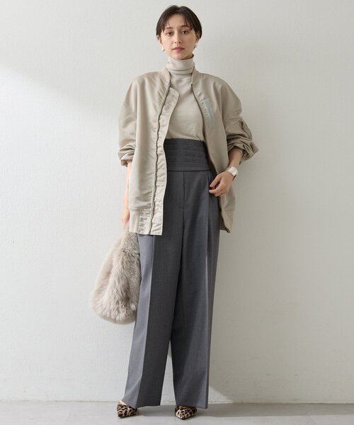 Whim Gazette（ウィムガゼット）の「カマーベルトタックパンツ（その他パンツ・レディース・ブラック/グレー・FREE）」の3枚目の写真