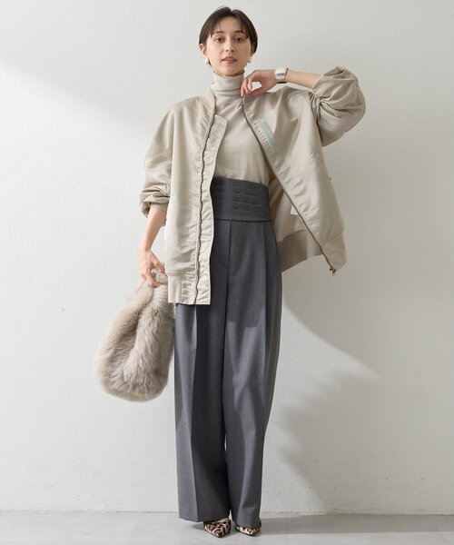 Whim Gazette（ウィムガゼット）の「カマーベルトタックパンツ（その他パンツ・レディース・ブラック/グレー・FREE）」の7枚目の写真