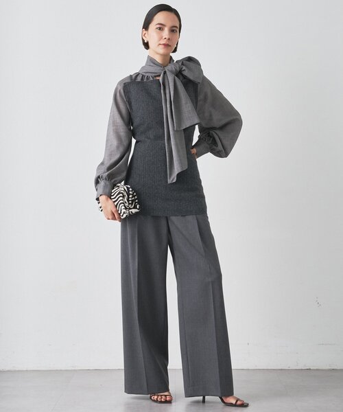 Whim Gazette（ウィムガゼット）の「カマーベルトタックパンツ（その他パンツ・レディース・ブラック/グレー・FREE）」の9枚目の写真