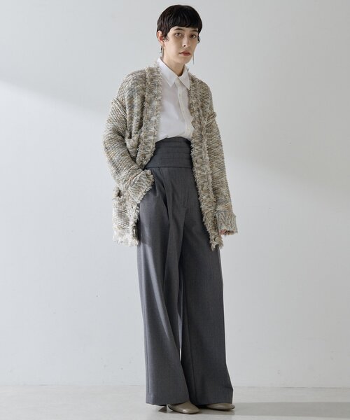 Whim Gazette（ウィムガゼット）の「カマーベルトタックパンツ（その他パンツ・レディース・ブラック/グレー・FREE）」の10枚目の写真