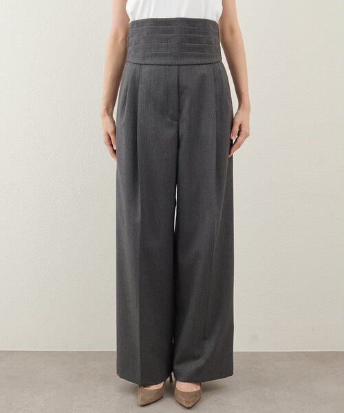 Whim Gazette（ウィムガゼット）の「カマーベルトタックパンツ（その他パンツ・レディース・ブラック/グレー・FREE）」の21枚目の写真