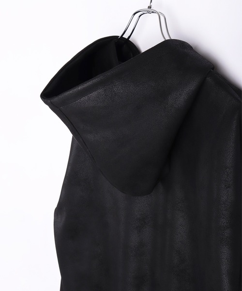 WESTSEA(ウエストシー)の「PUレザー風 フルジップパーカー 長袖(パーカー・メンズ・ブラック系その他/ブラック・L/M)」の17枚目の写真