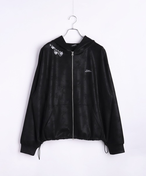 WESTSEA(ウエストシー)の「PUレザー風 フルジップパーカー 長袖(パーカー・メンズ・ブラック系その他/ブラック・L/M)」の12枚目の写真