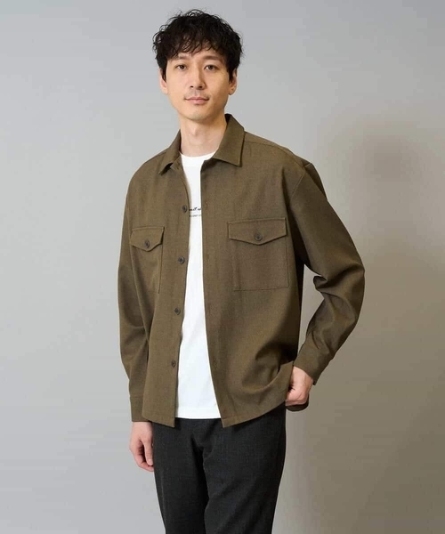 a.v.v（アーヴェヴェ）の「【コットン100％】ミニロゴプリントロングTシャツ　セミワイドシルエット（Tシャツ/カットソー・メンズ・ホワイト/チャコールグレー/ブラック/グリーン/クリーム・46/48/50/44）」の10枚目の写真